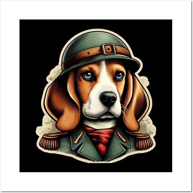 Beagle Soldier Wall Art by k9-tee